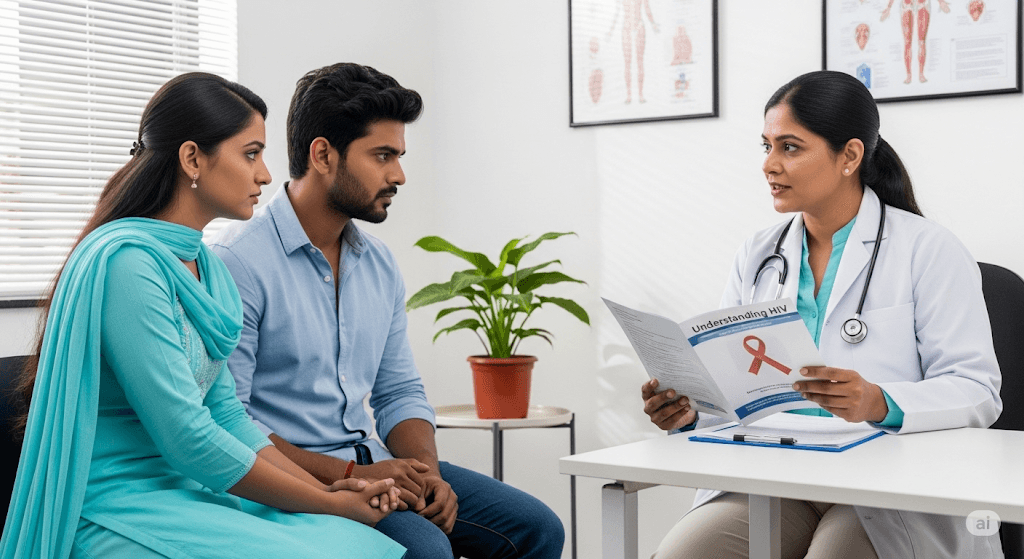consulting a doctor, representing HIV prevention